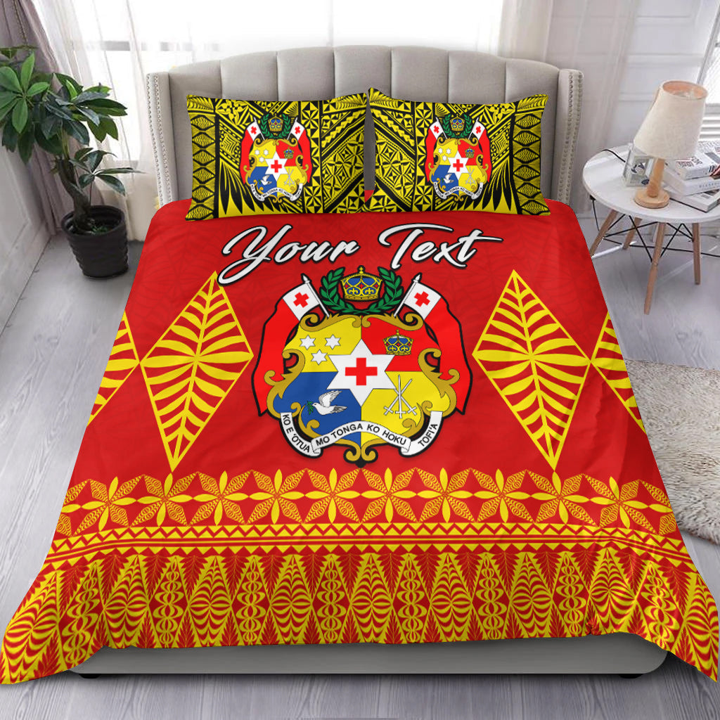 (Custom Personalised) Tonga Bedding Set Be Unique Version 06 Red