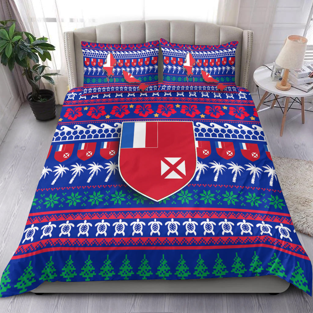 Wallis and Futuna Christmas Bedding Set Ugly Christmas