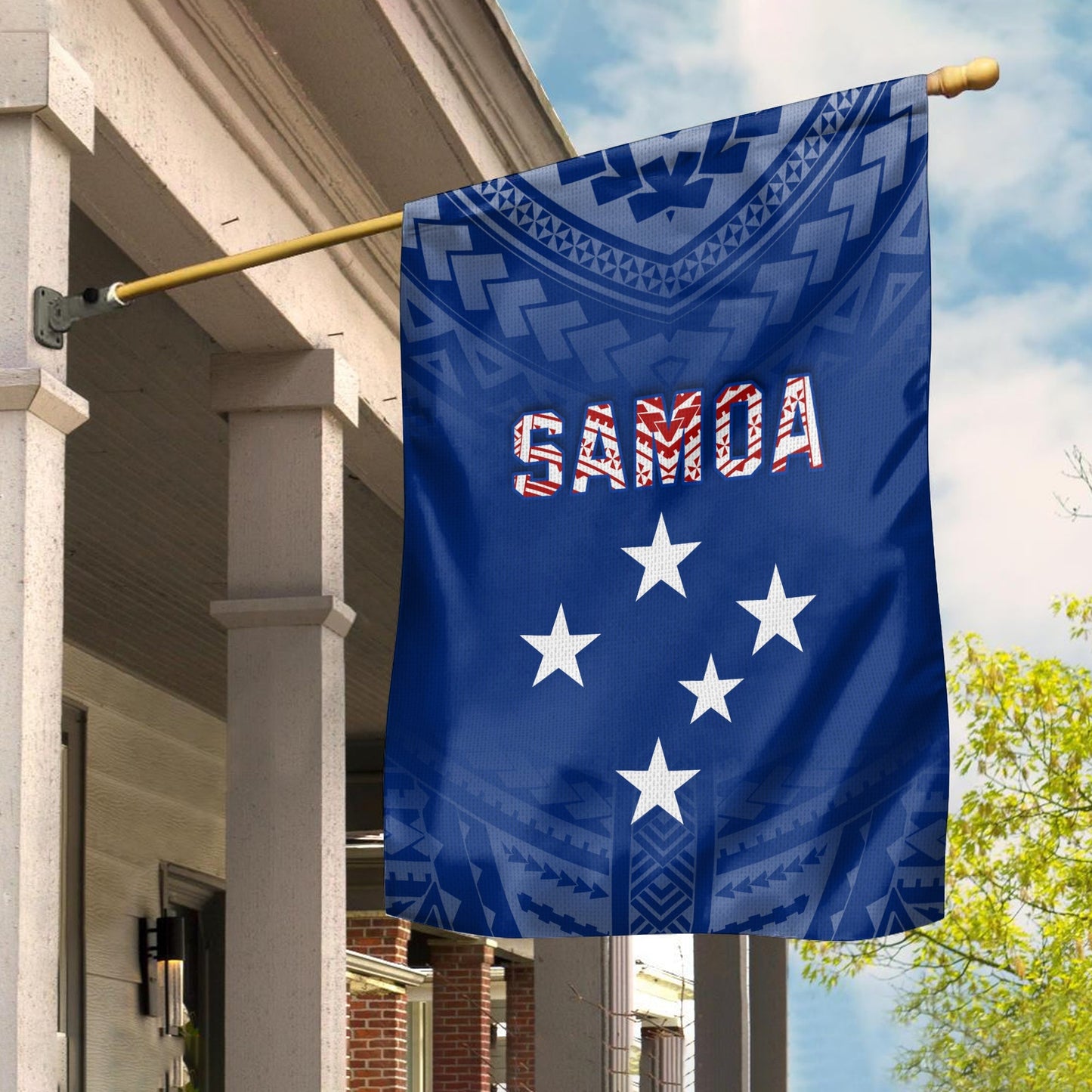 Samoa Flag Simple Polynesian