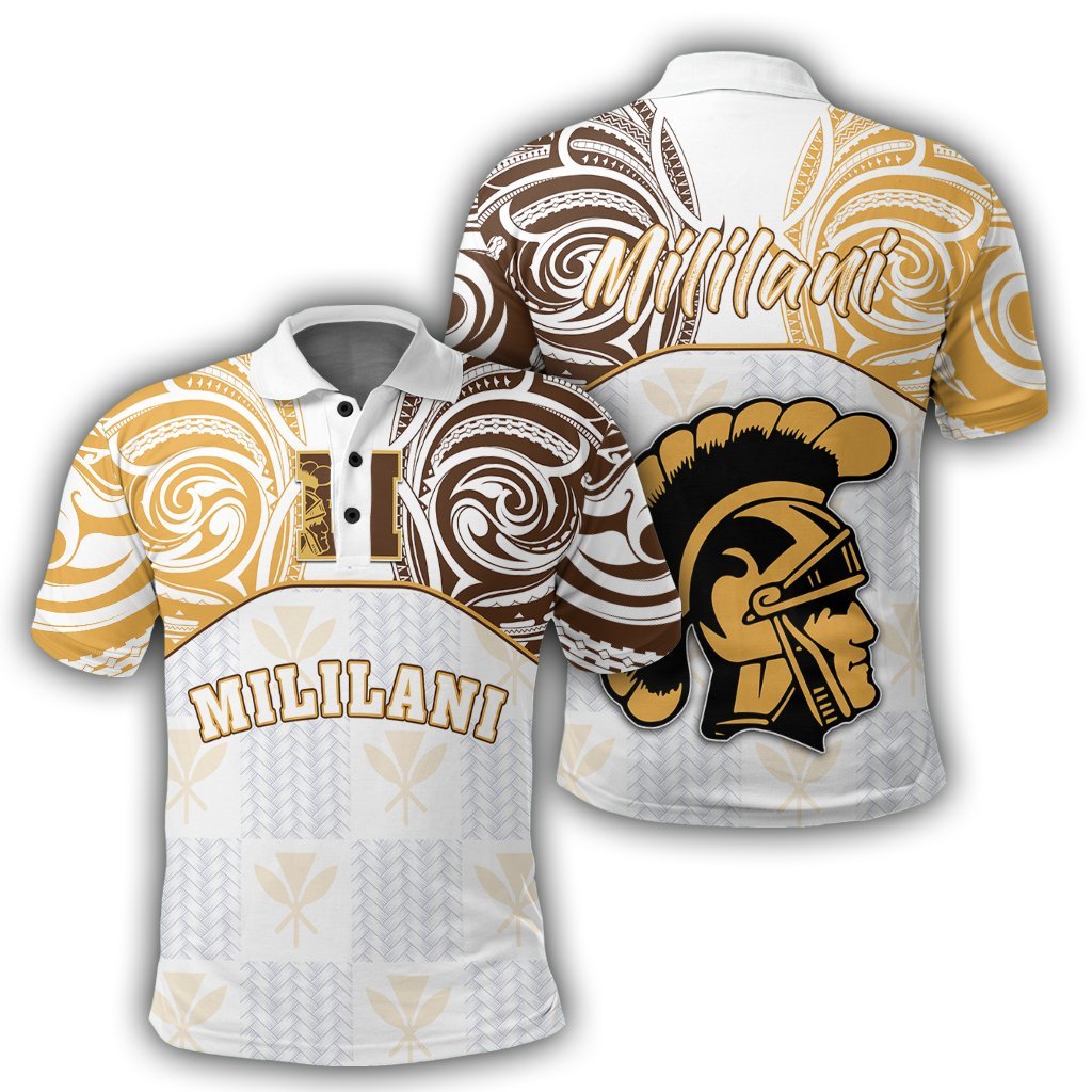 Hawaii Polo Shirt - Kanaka Mililani High School Polo Shirt Demodern Style AH