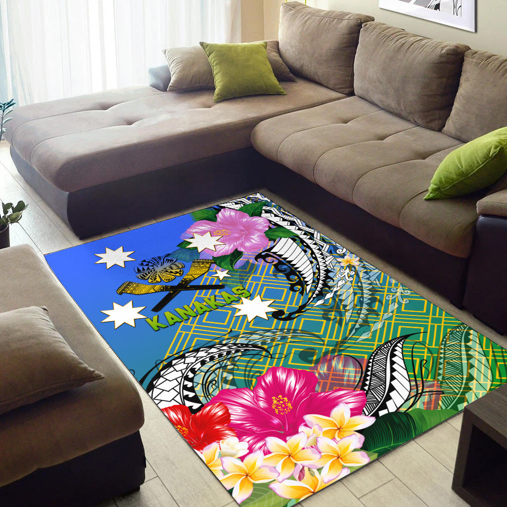 South Sea Islanders Kanakas Hibiscus Polynesia Area Rug
