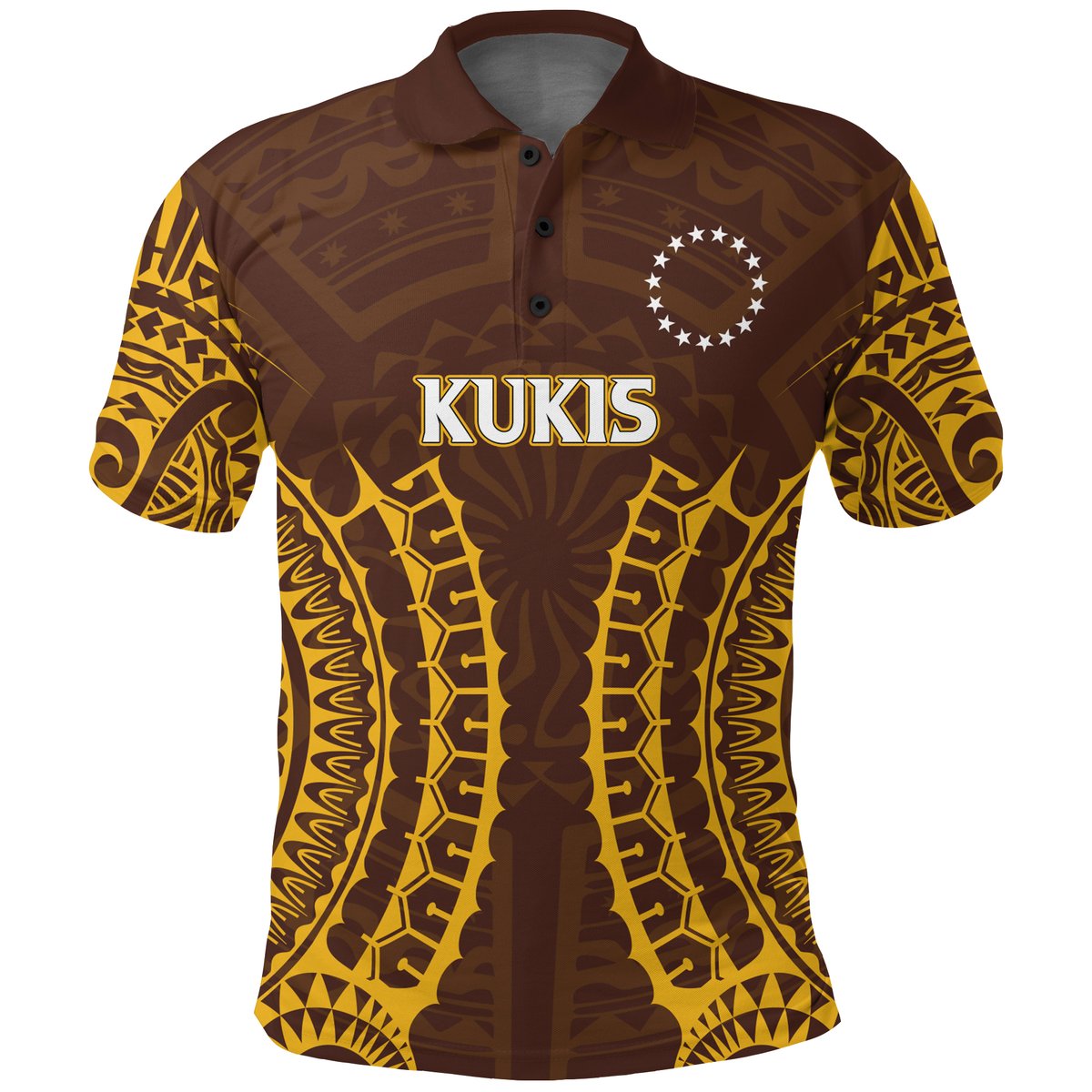 Cook Islands Kukis Polo Shirt - Tribal Pattern