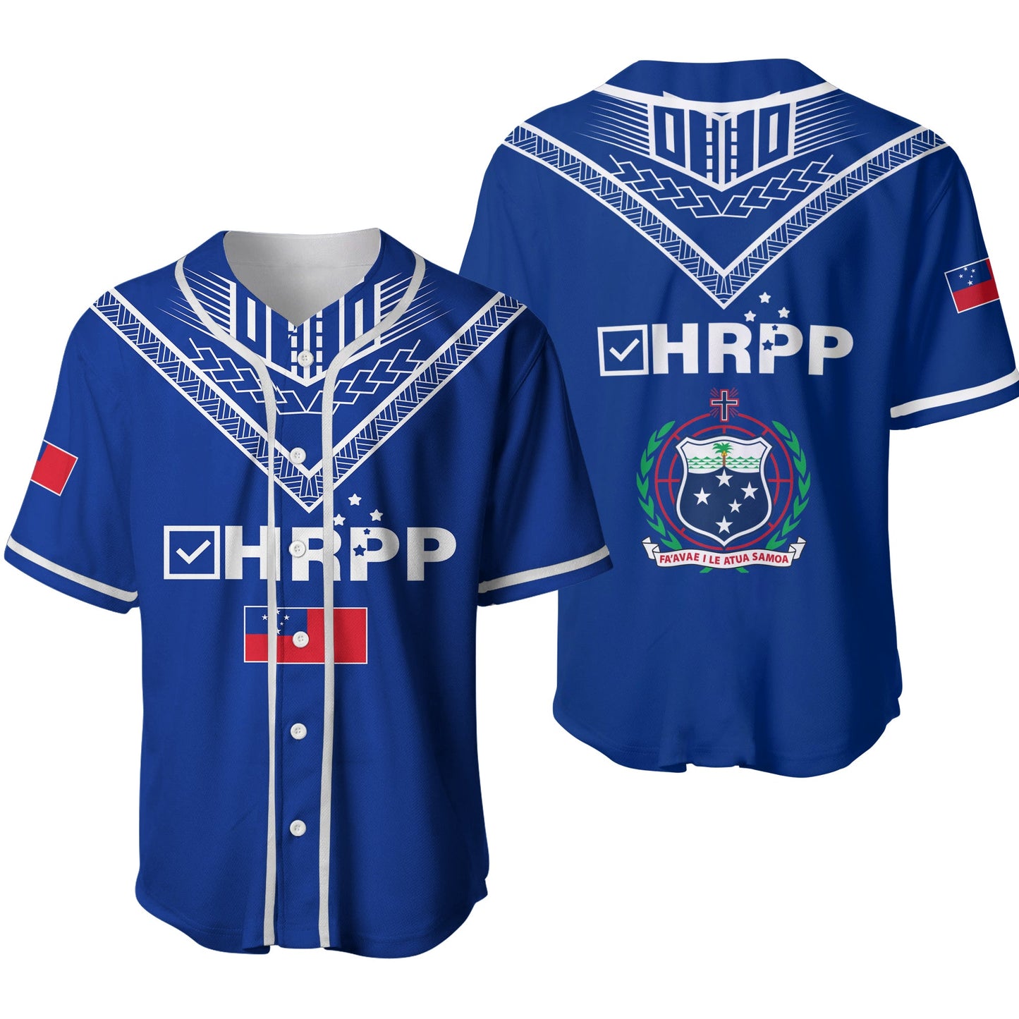 HRPP Samoa Baseball Jersey Samoan Tribal