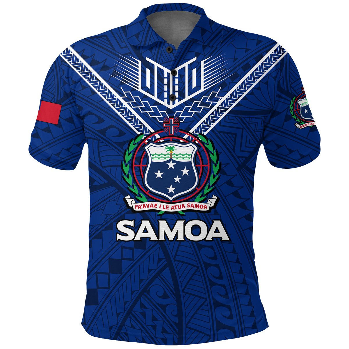 Samoa Polo Shirt - Samoan Warrior Pride -