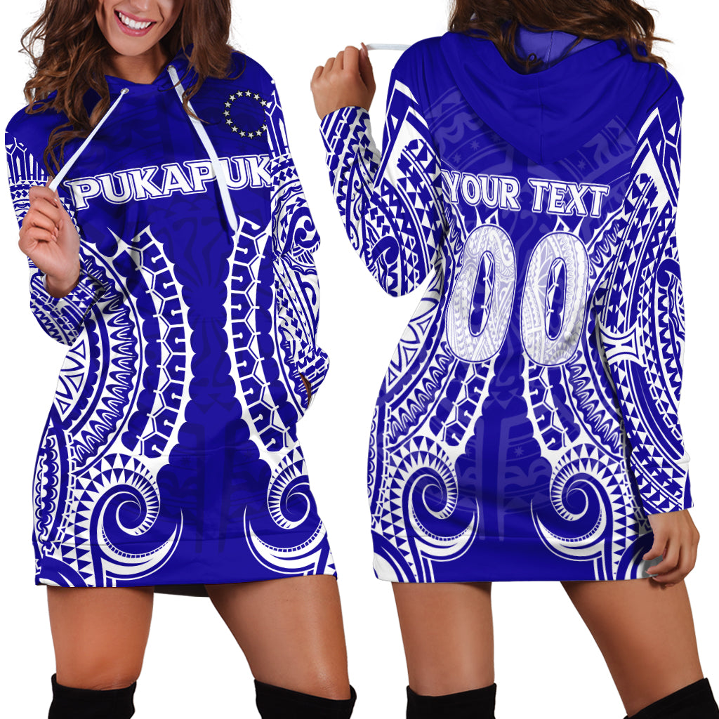 Custom Personalised Cook Islands Pukapuka Hoodie Dress Tribal Pattern