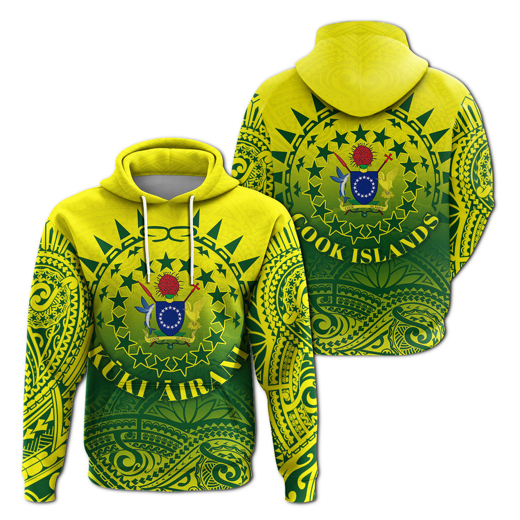 Cook Islands Hoodie Polynesian Tattoo Sunshine