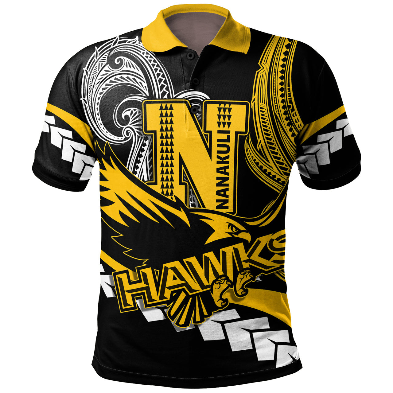 Hawaii Polo Shirt - Nanakuli High School Polynesian Tribal Pattern