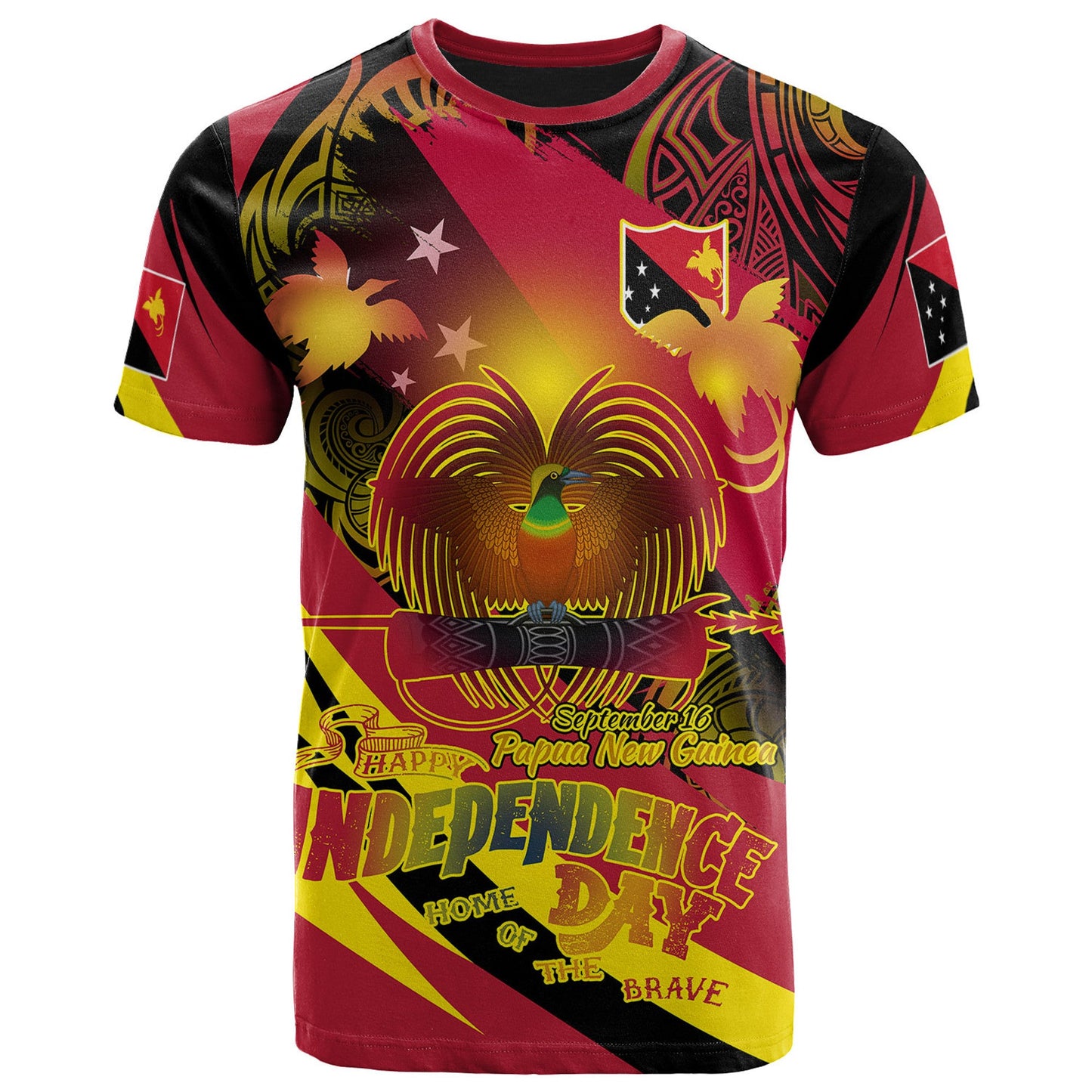 Papua New Guinea T - Shirt Png Independence Day With National Emblem Polynesian Pride T - Shirt