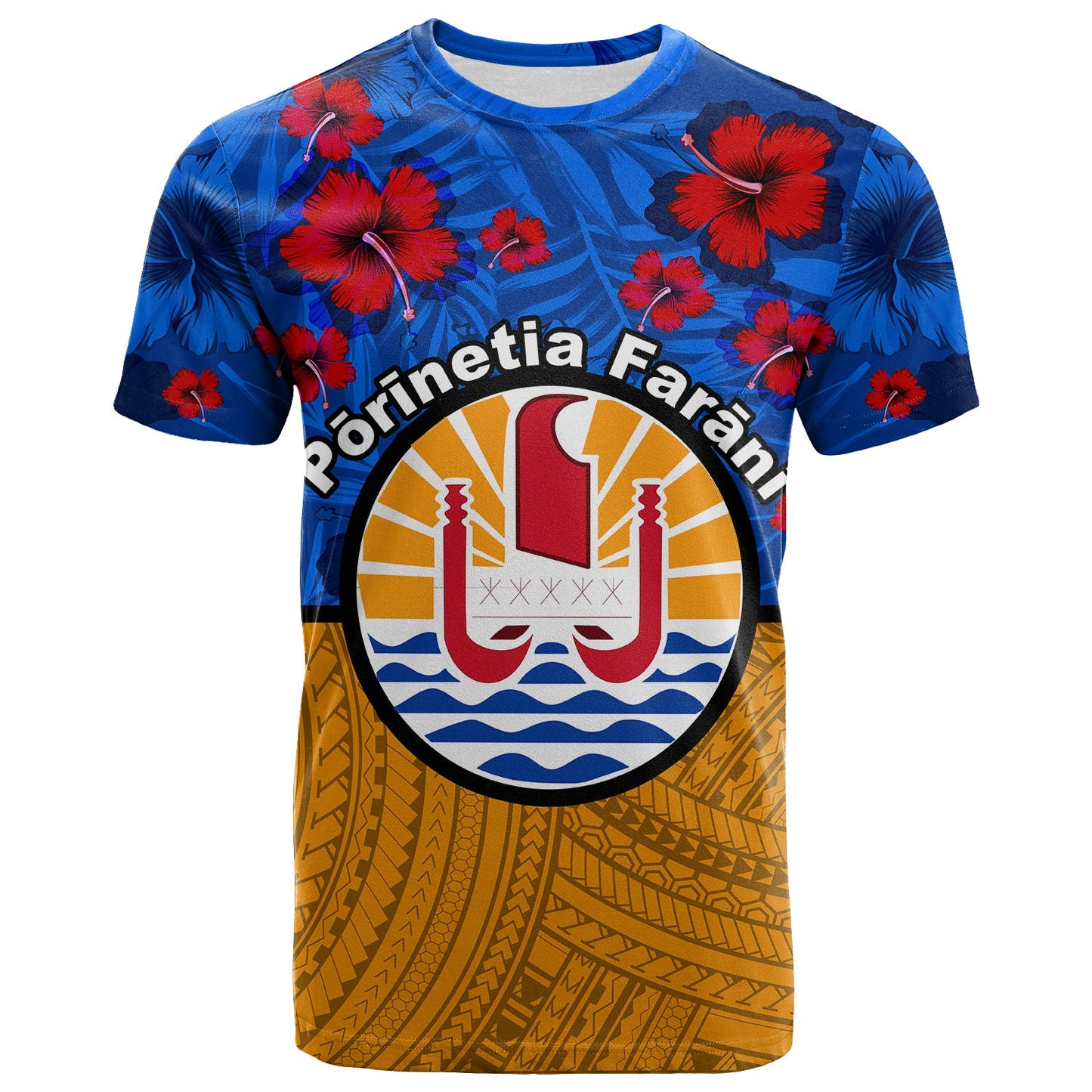 French Polynesian Hibiscus Flowers T Shirt