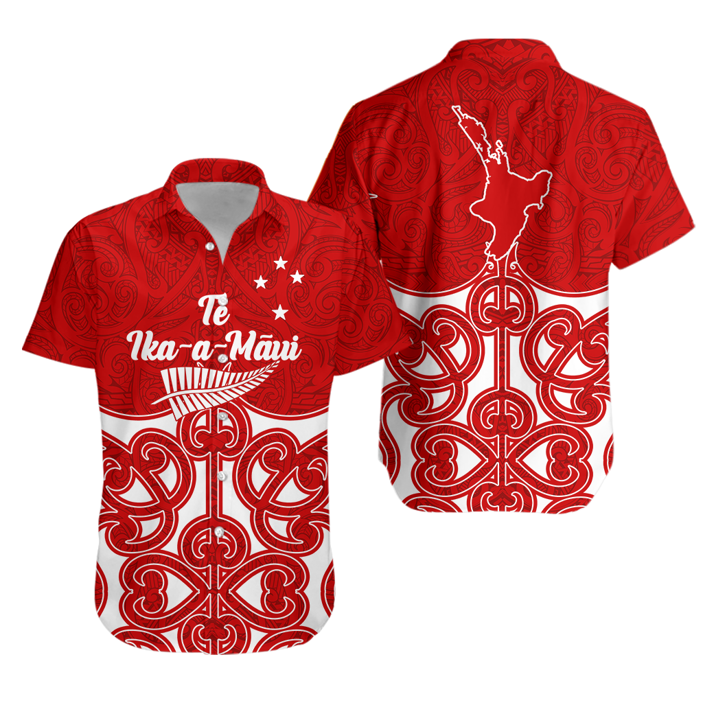 New Zealand North Island Te Ika - a - Maui Pride Hawaiian Shirt -