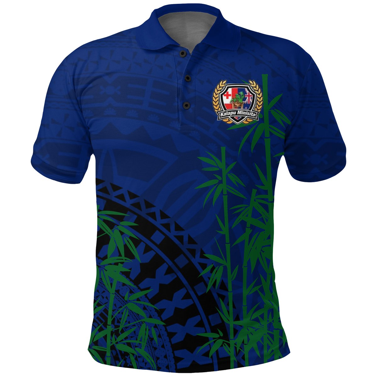 Kalapu Minisita Polo Shirt - Tapa Pattern -