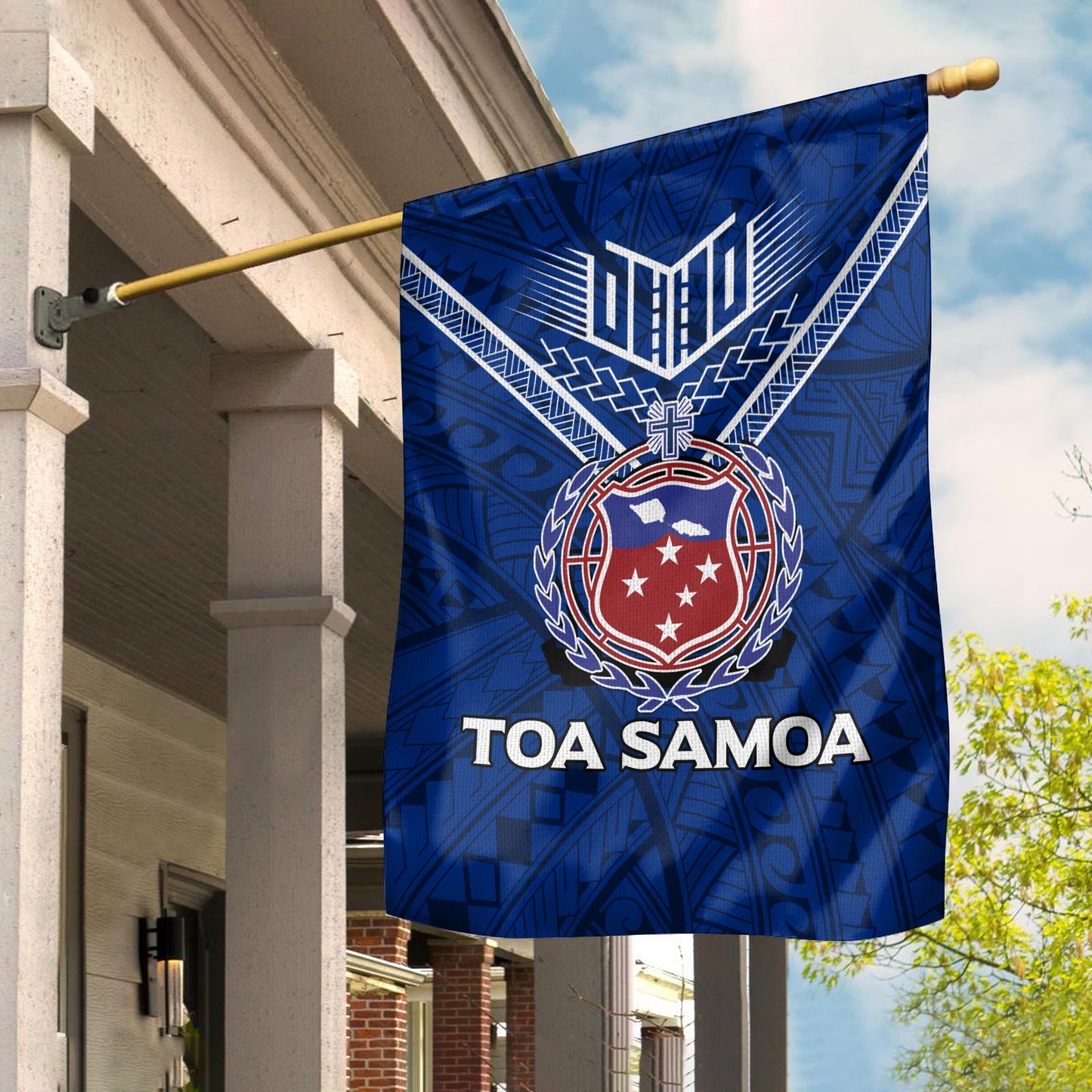 Toa Samoa Rugby Garden Flag Samoan Warrior Pride