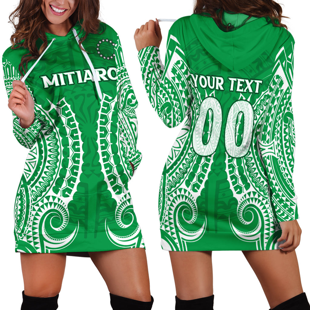 Custom Personalised Cook Islands Mitiaro Hoodie Dress Tribal Pattern