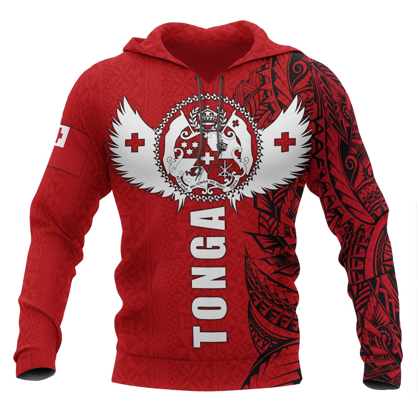 Tonga Polynesian Hoodie Tonga Wings