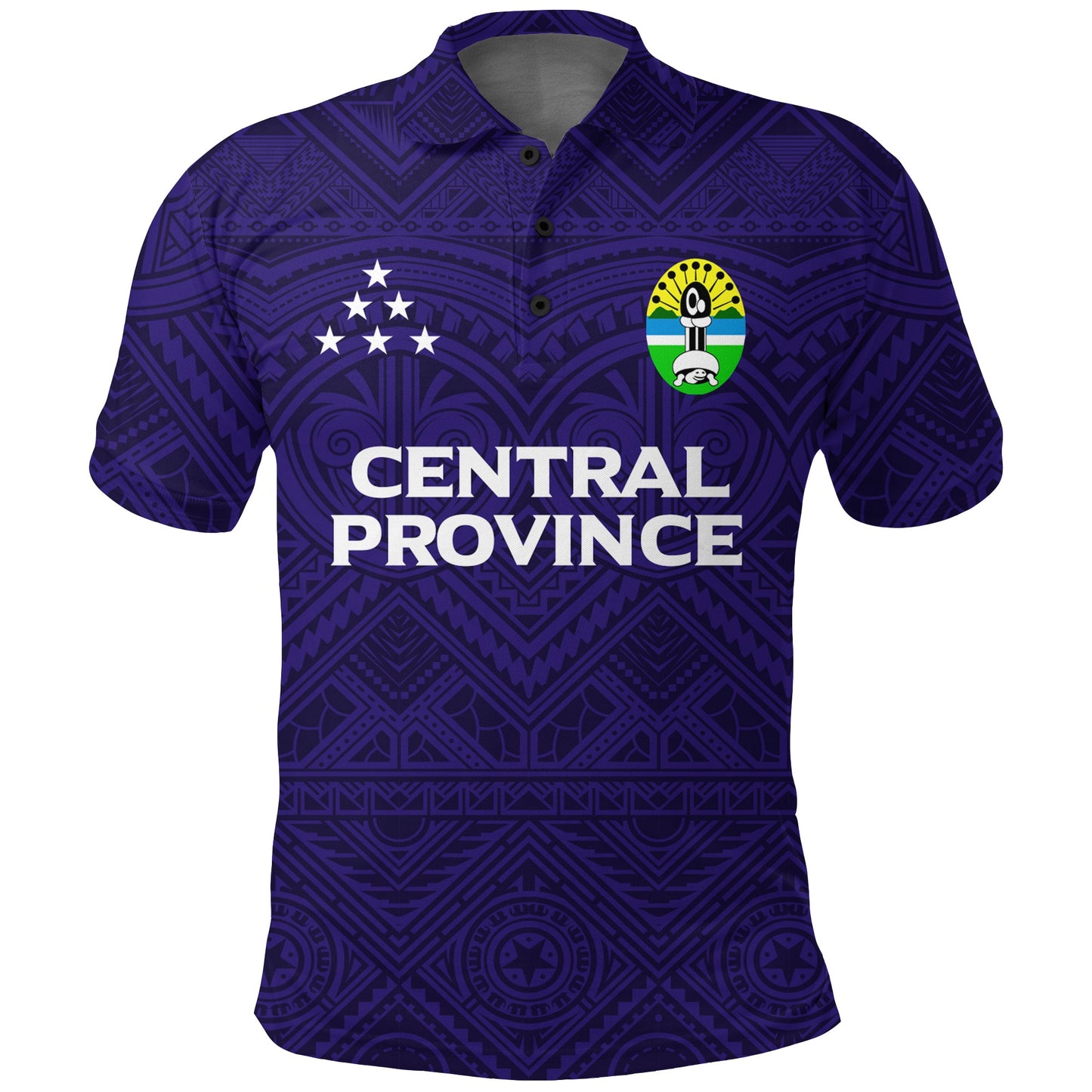 Solomon Islands Central Province Polo Shirt - Tribal Pattern