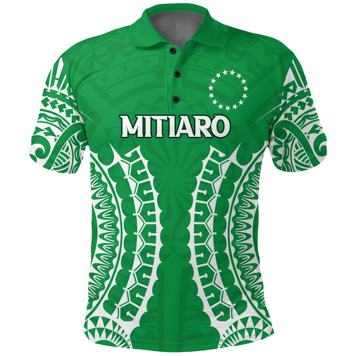Cook Islands Mitiaro Polo Shirt - Tribal Pattern Shirt