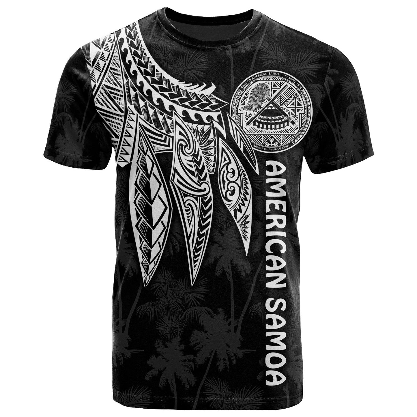 American Samoa T-Shirt - Polynesian Wings White