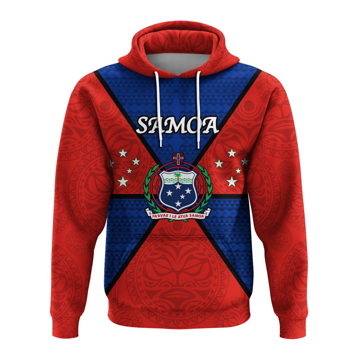 Samoa Hoodie Maori Polynesian -0