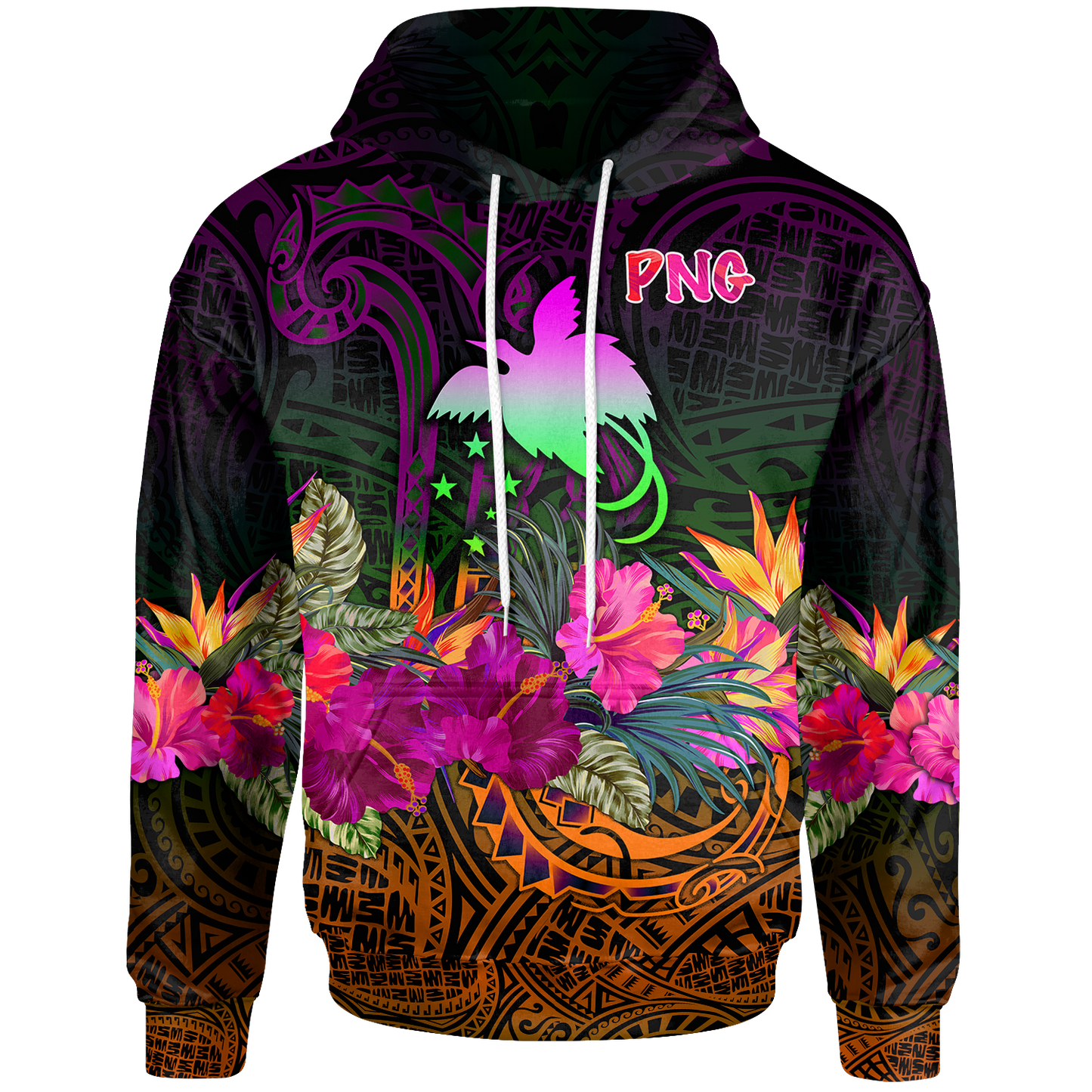 Papua New Guinea Hoodie Summer Hibiscus