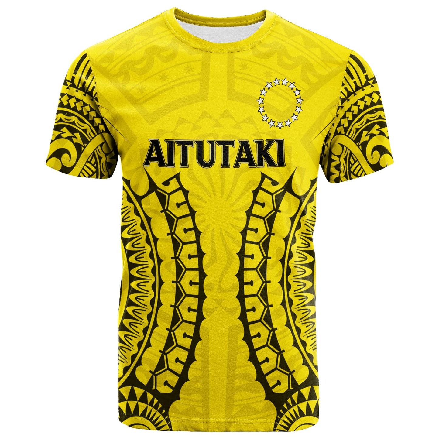 Cook Islands Aitutaki T Shirt Tribal Pattern 2