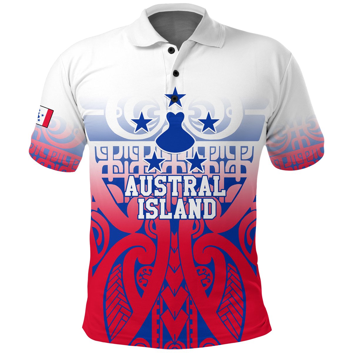 Austral Islands Tribal Polo Shirt -