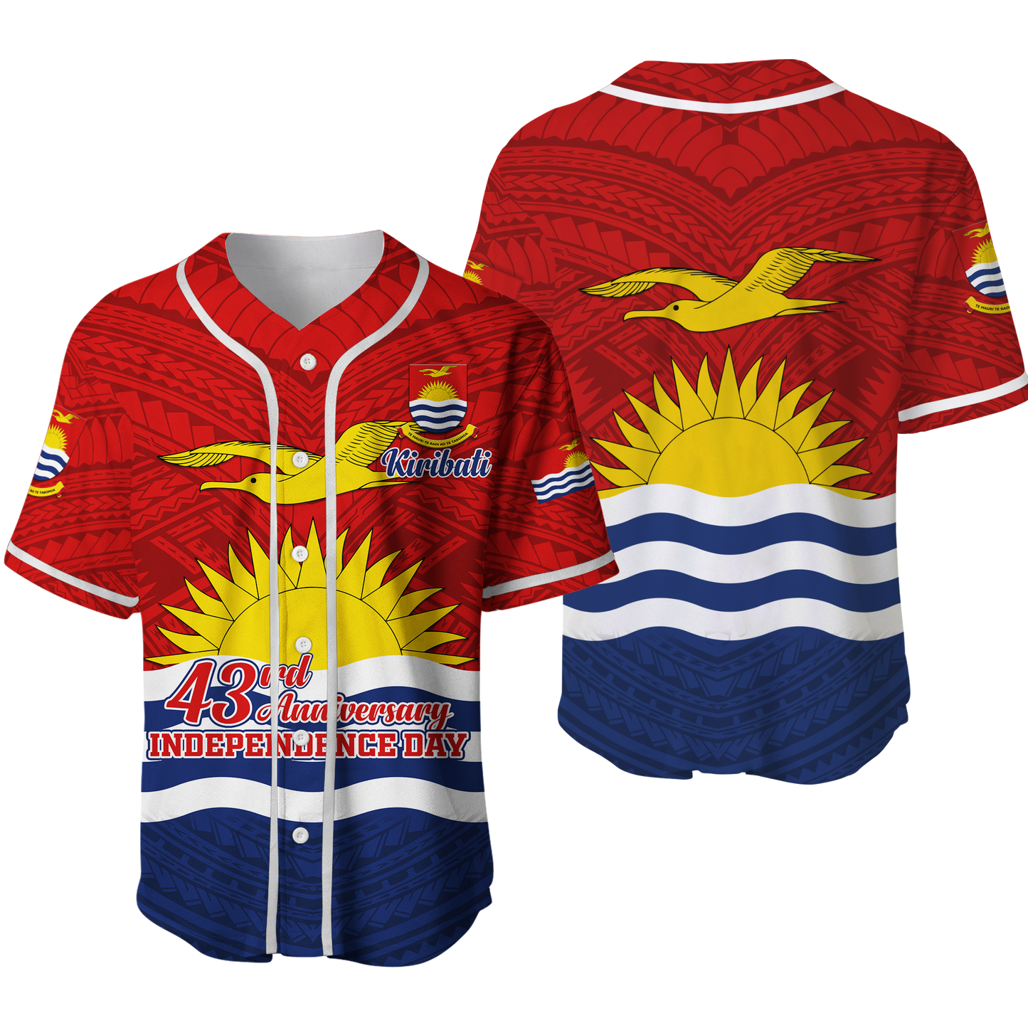 Kiribati 43rd Independence Celebrations Baseball Jersey