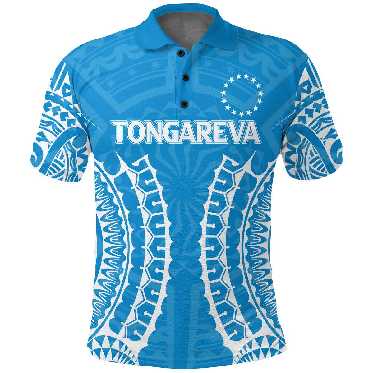 Custom Cook Islands Tongareva Polo Shirt - Tribal Pattern