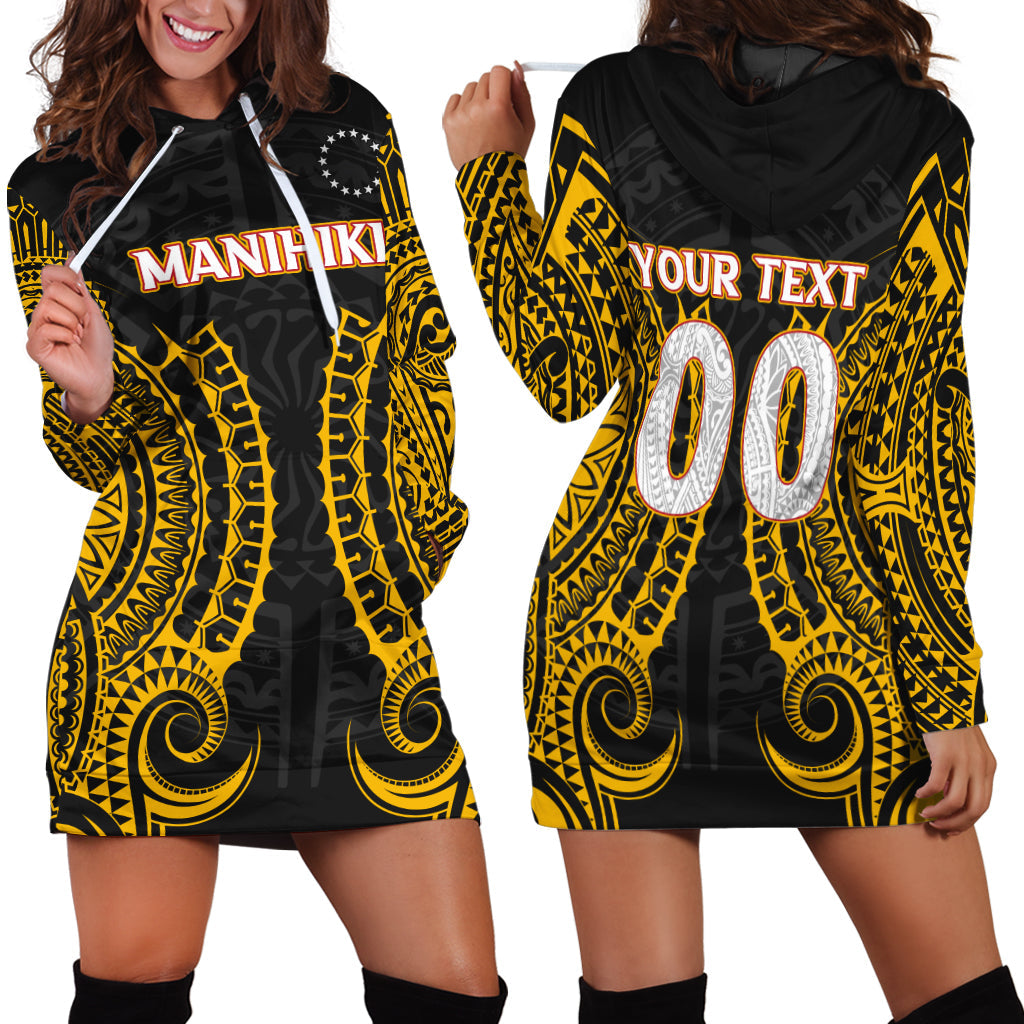 Custom Personalised Cook Islands Manihiki Hoodie Dress Tribal Pattern