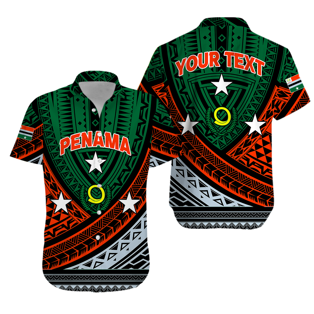 Custom Personalised Vanuatu Penama Province Tribal Pattern Hawaiian Shirt -