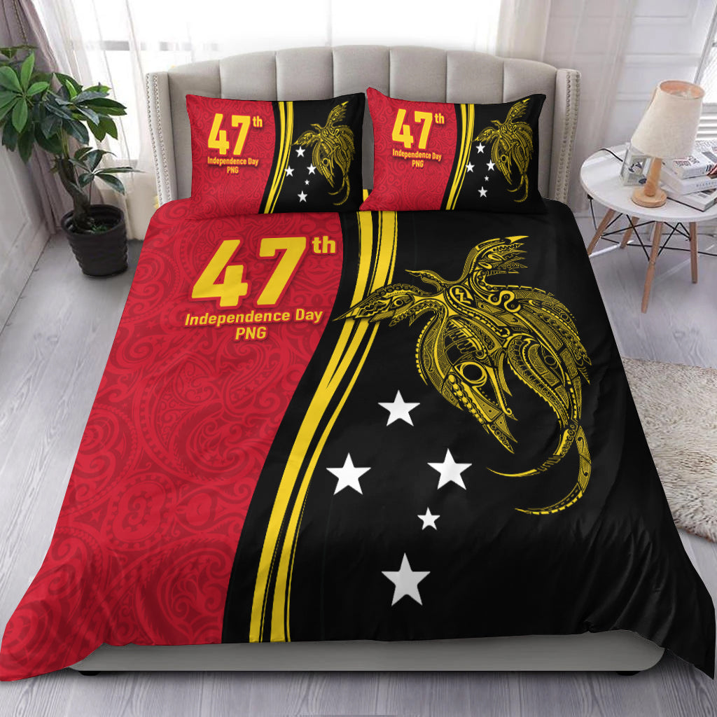 Papua New Guinea Independence Anniversary Polynesian Tribal Bedding Set