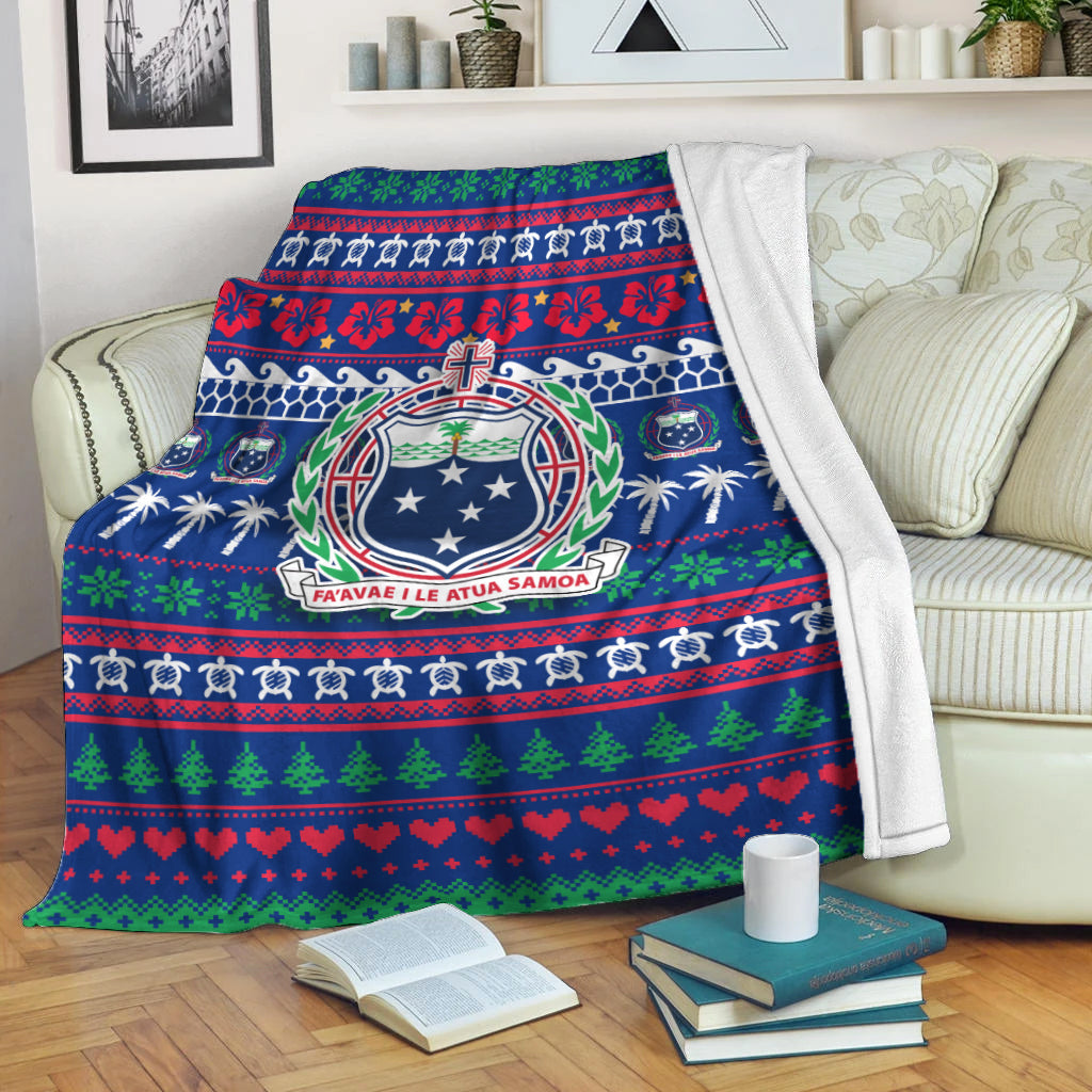 Samoa Christmas Blanket Ugly Christmas