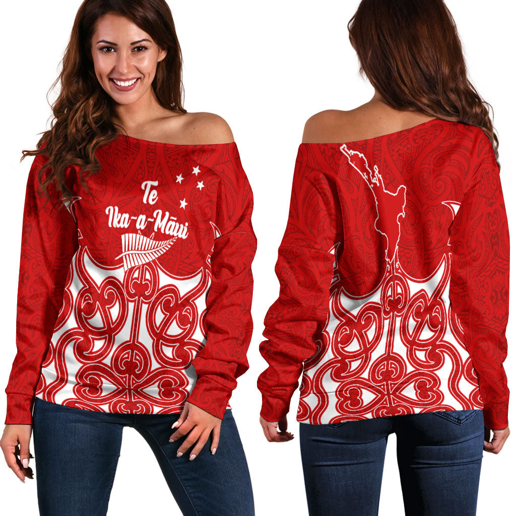 New Zealand North Island (Te Ika a Maui) Pride Women Off Shoulder Sweater