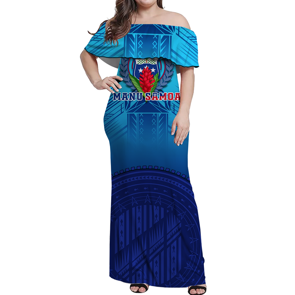 Manu Samoa Legend Women Off Shoulder Long Dress