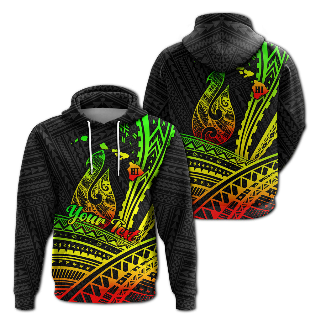 ( Personalised) Hawaii Fish Hook Polynesian Tribal Reggae Hoodie