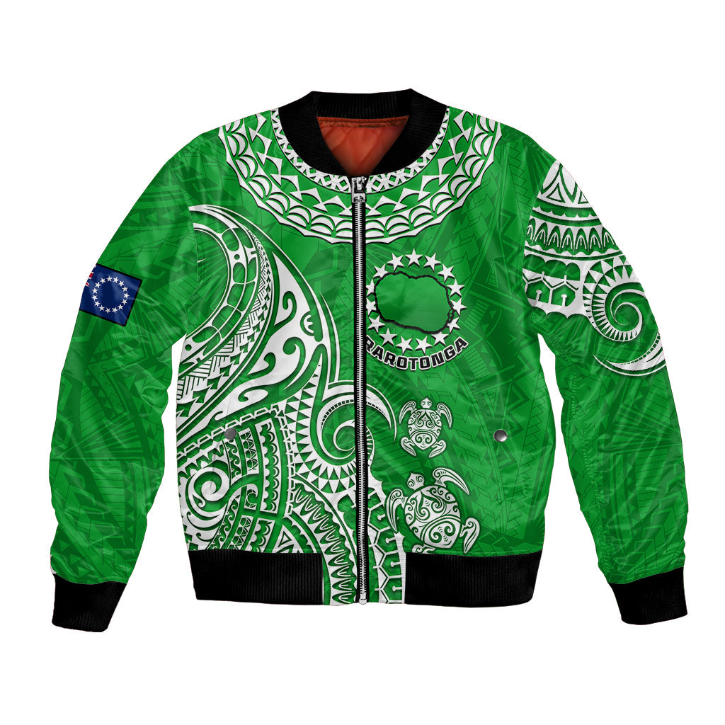 Rarotonga Cook Islands Polynesian Turtle Art Bomber Jacket