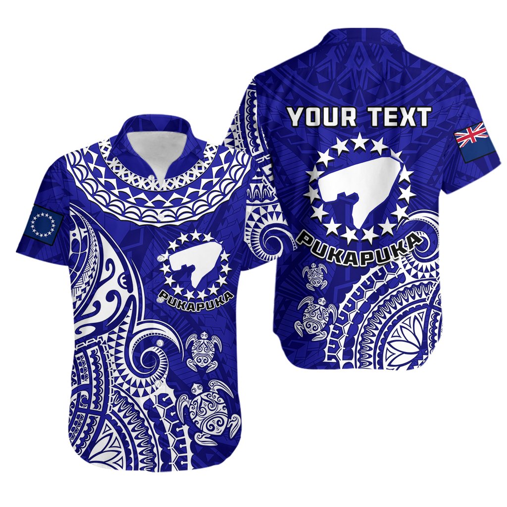 Custom Personalised Pukapuka Cook Islands Polynesian Turtle Art Hawaiian Shirt