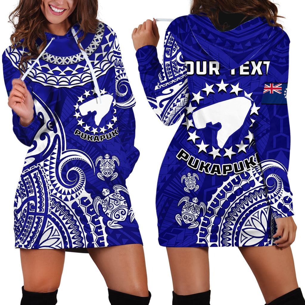 Custom Personalised Pukapuka Cook Islands Polynesian Turtle Art Hoodie Dress