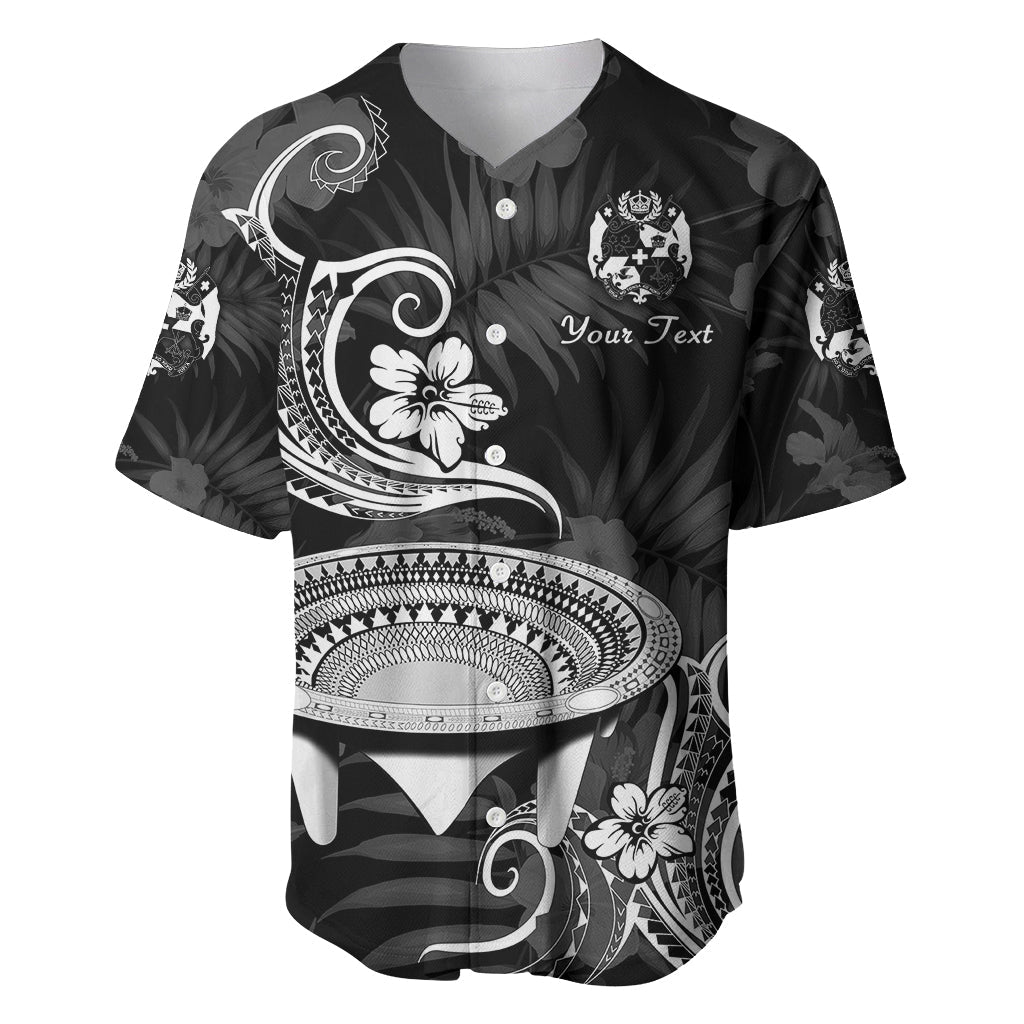 (Custom Personalised) Tonga Kumete Kava Bowl Sila Vibes Black Baseball Jersey