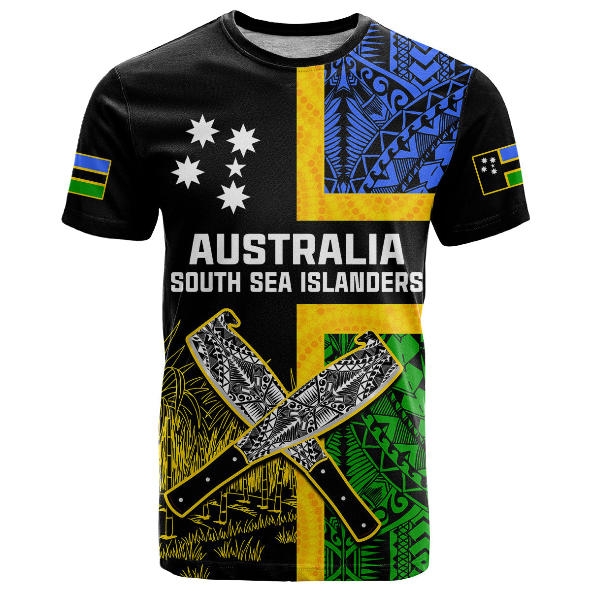 Australian South Sea Islanders Flag Style T Shirt
