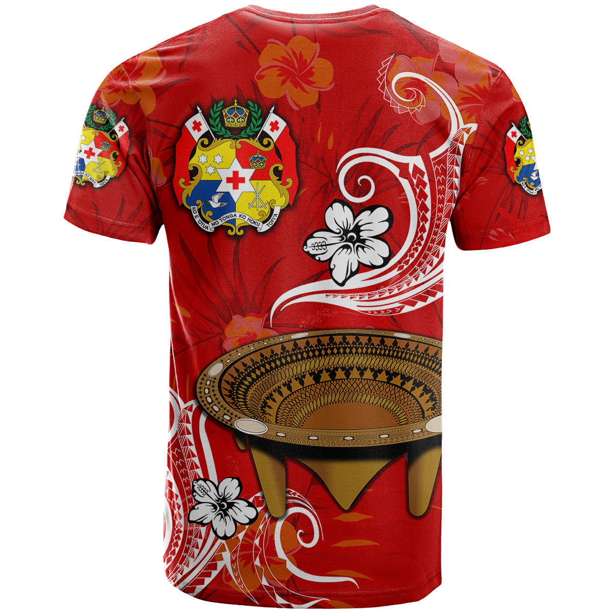 Custom Personalised Tonga Kumete Kava Bowl Sila Vibes - Red T Shirt