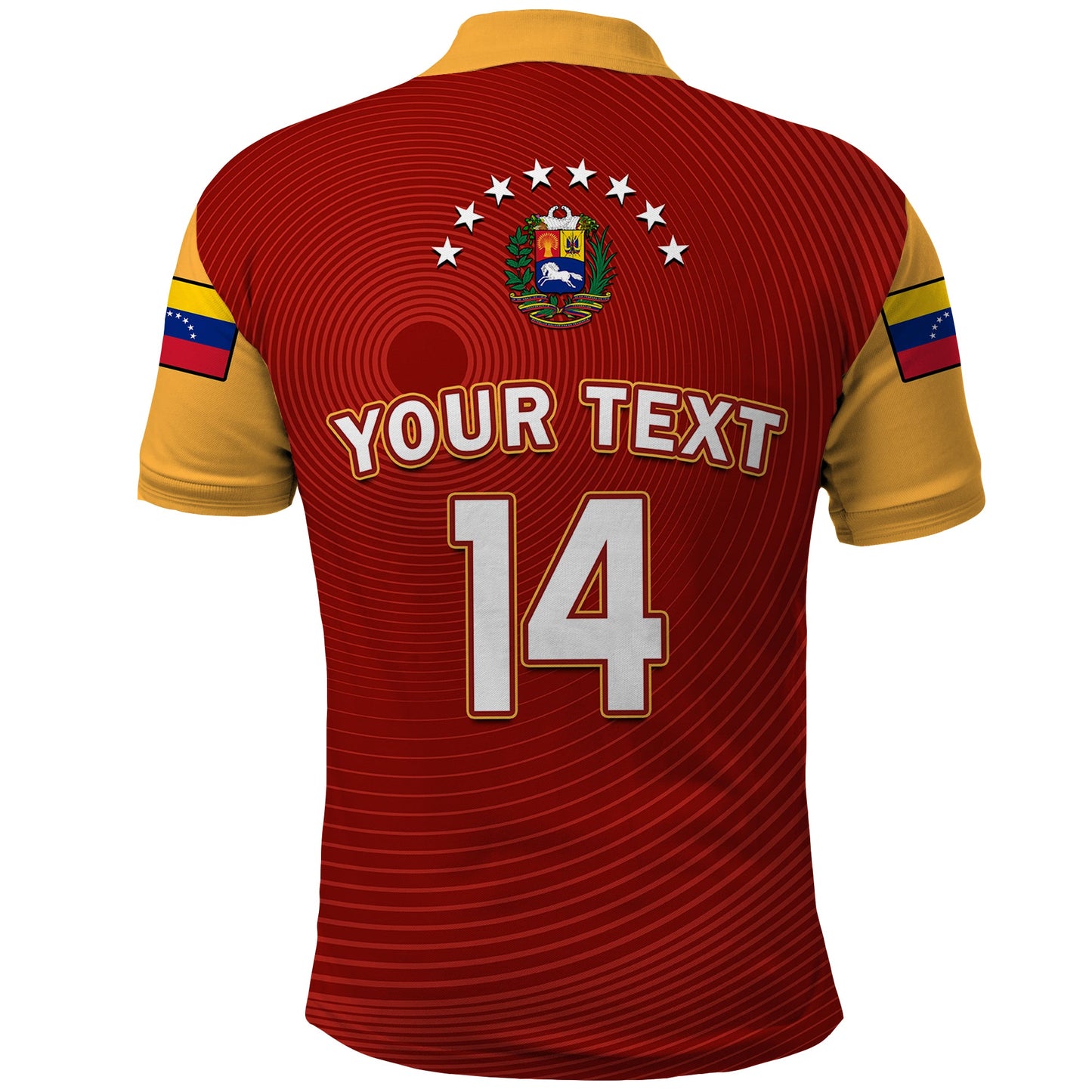 (Custom Text And Number) Venezuela 2023 Baseball Mix Polo Shirt Coat Of Arms
