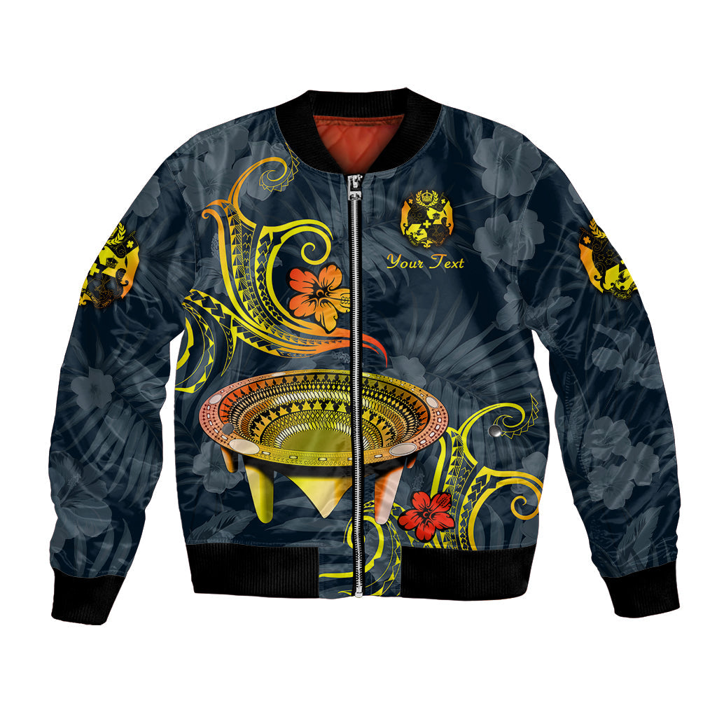 (Custom Personalised) Tonga Kumete Kava Bowl Sila Vibes Gradient Bomber Jacket