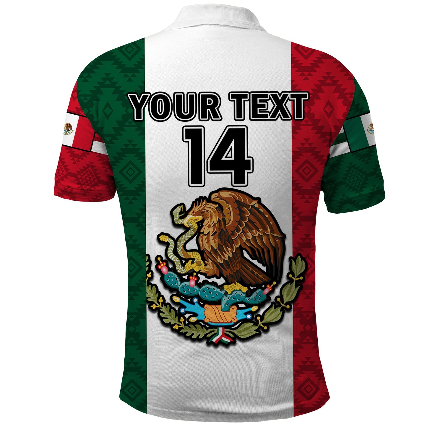 (Custom Text And Number) Mexico 2023 Baseball Mexican Art Flag Style Polo Shirt