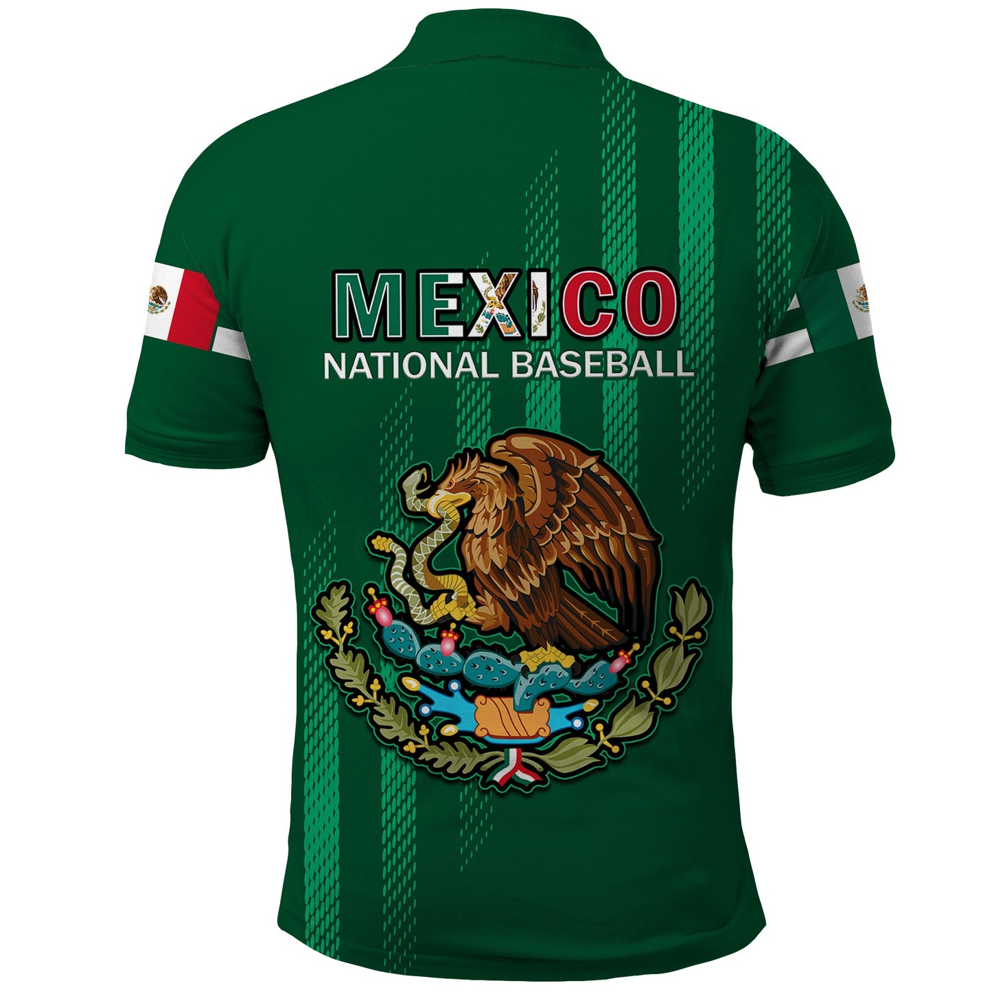 Mexico 2023 Baseball Mix Polo Shirt Coat Of Arms