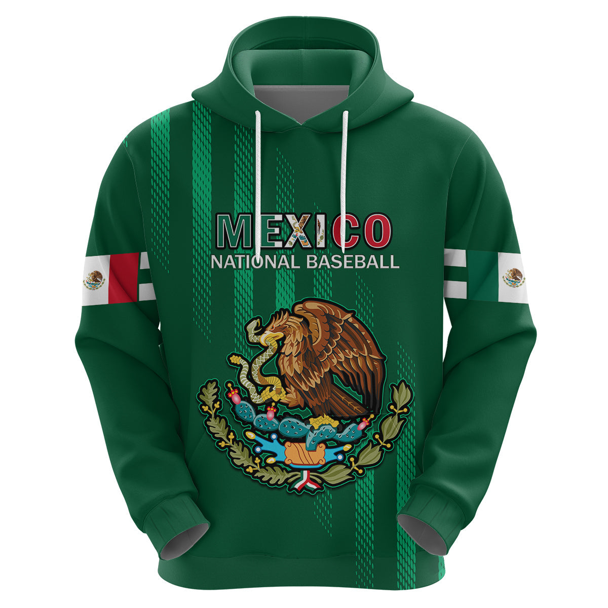 Mexico 2023 Baseball Mix Hoodie Coat Of Arms