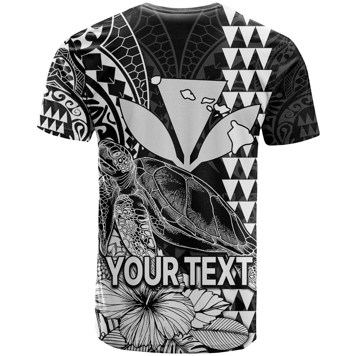 Kakau Polynesian Tribal Hawaiian Turtle With Kanaka Maoli Black T Shirt