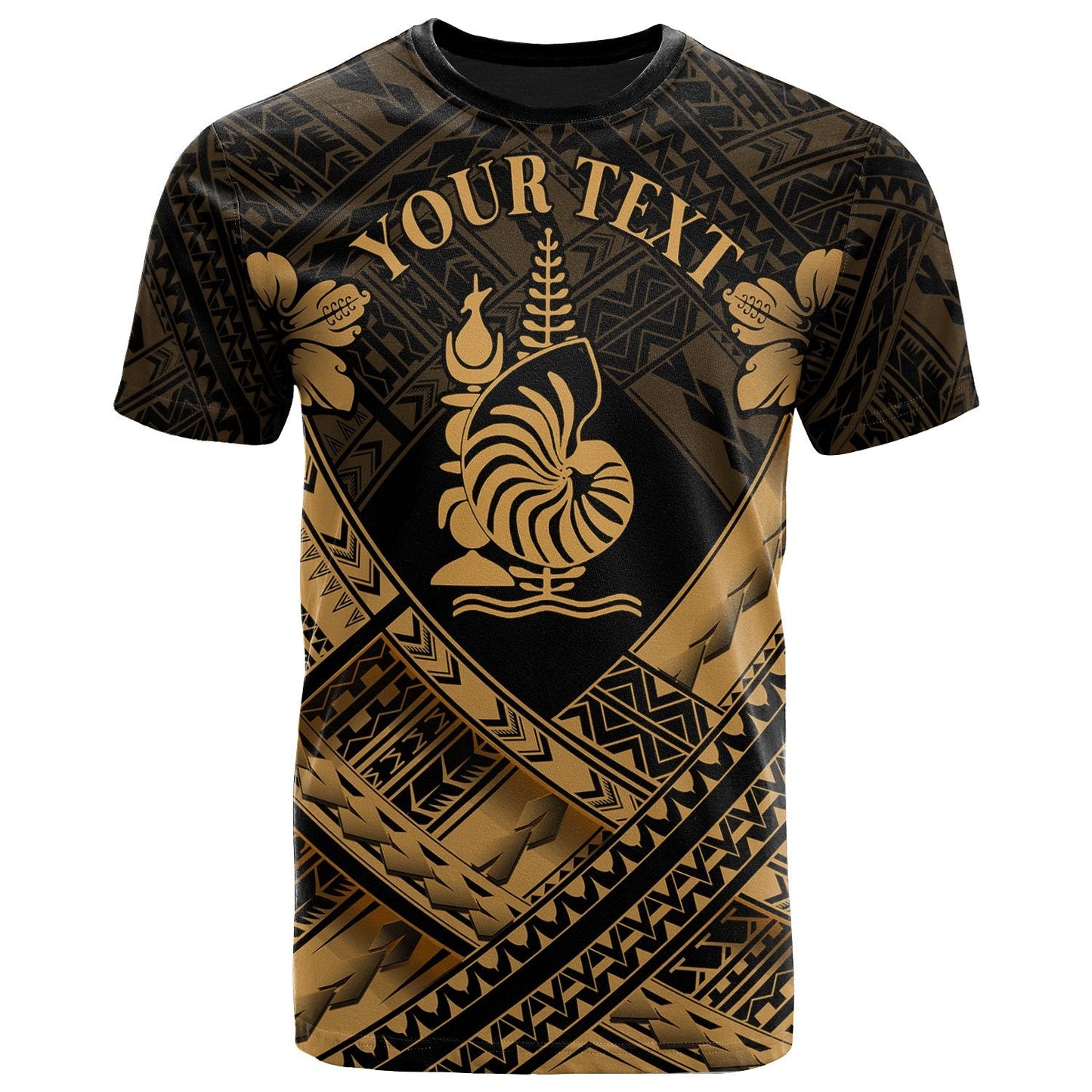 New Caledonia Polynesian Custom Personalised T Shirts New Caledonia Gold Seal Camisole Hibiscus Style