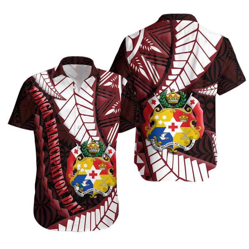 Tonga Emancipation Day Hawaiian Shirt Kupesi Pattern No.2 Black