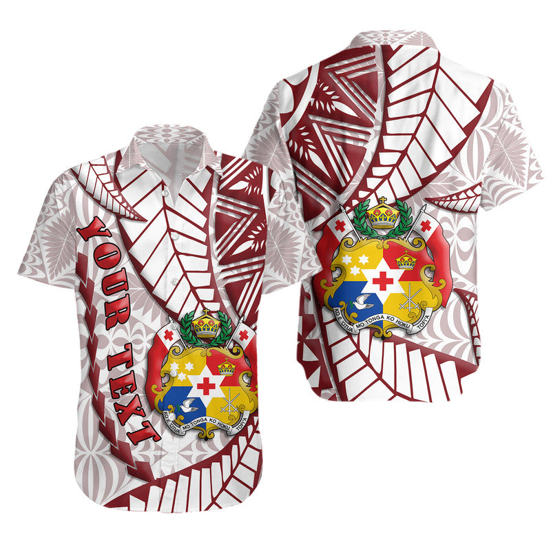 Custom Personalised Tonga Emancipation Day Hawaiian Shirt Kupesi Pattern No.2 White