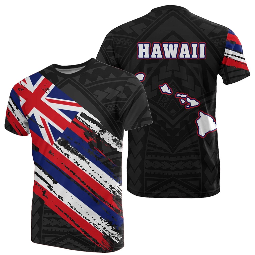 Hawaii Flag Polynesian T-Shirt Black